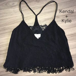 Kendal + Kylie black blouse